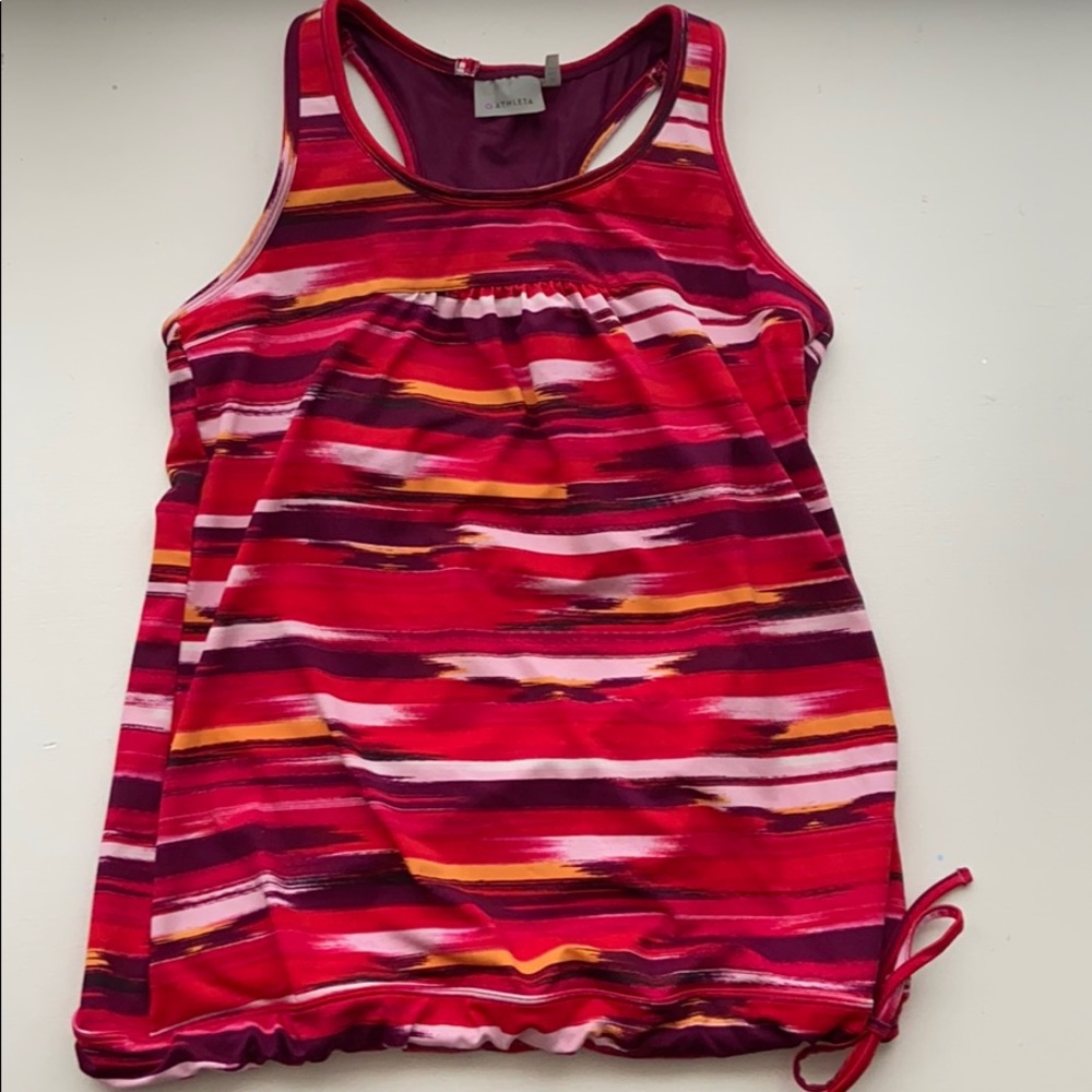 ATHLETA SWIM SZ M CYNCH TBACK SHELF BRA YOGA EUC